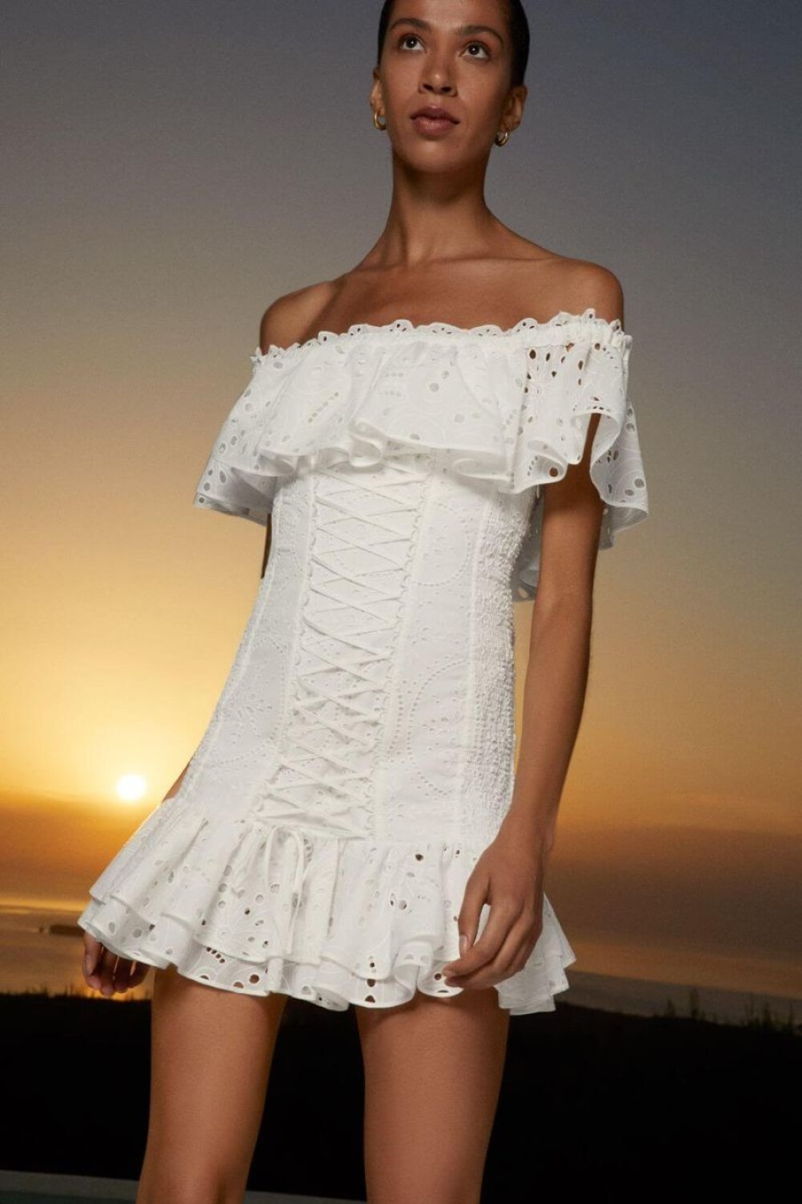 Women CHARO RUIZ IBIZA Dresses | Charo Ruiz Ibiza Pia Short Dress In White