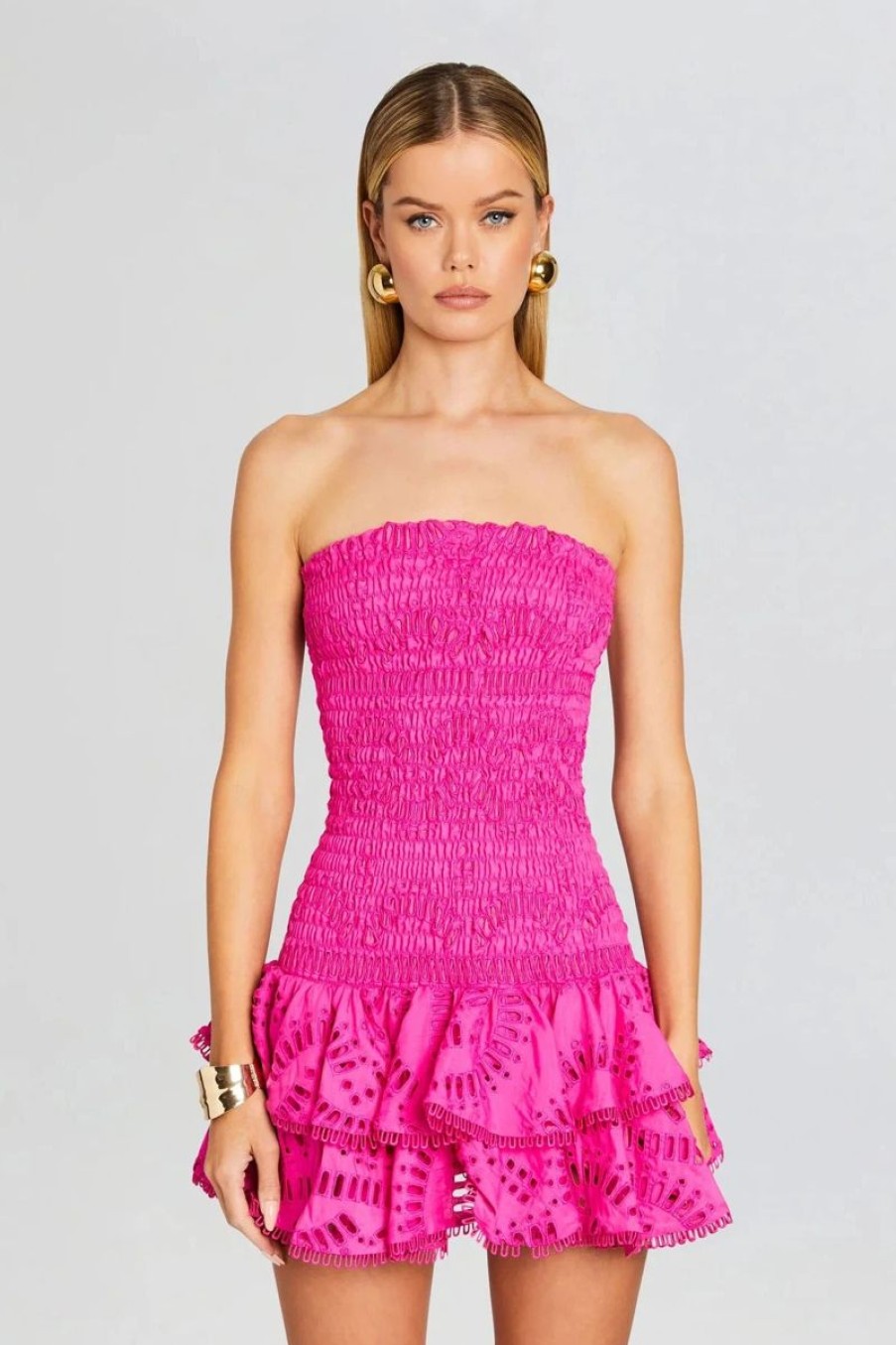 Women CHARO RUIZ IBIZA Dresses | Charo Ruiz Ibiza Megan Short Dress In Hot Pink