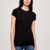 Women L'AGENCE Tops | L'Agence Ressi Crew Neck Tee In Black