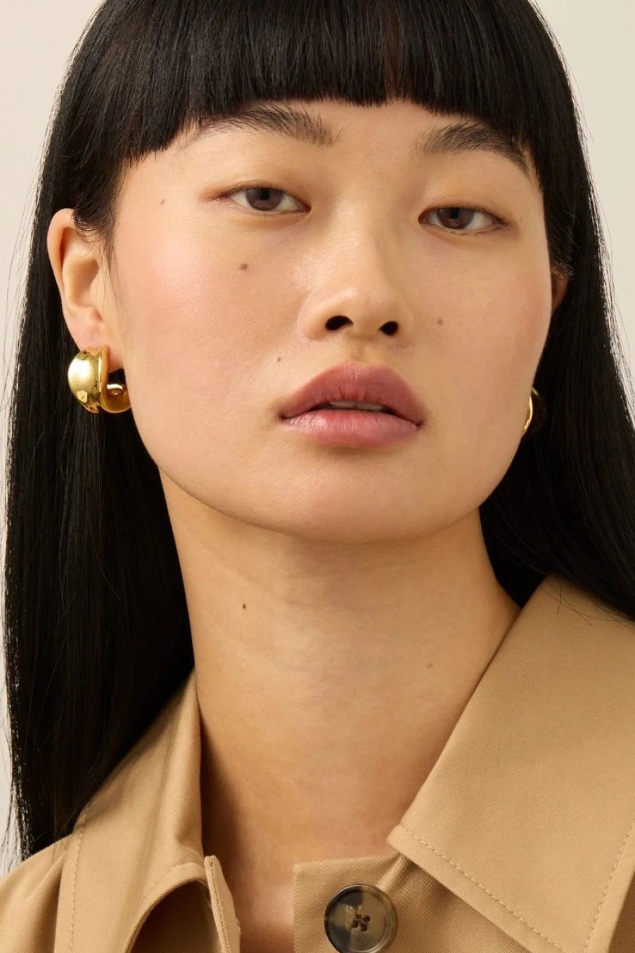 Women JENNY BIRD Jewelry | Jenny Bird Chunky Doune Hoops In Gold