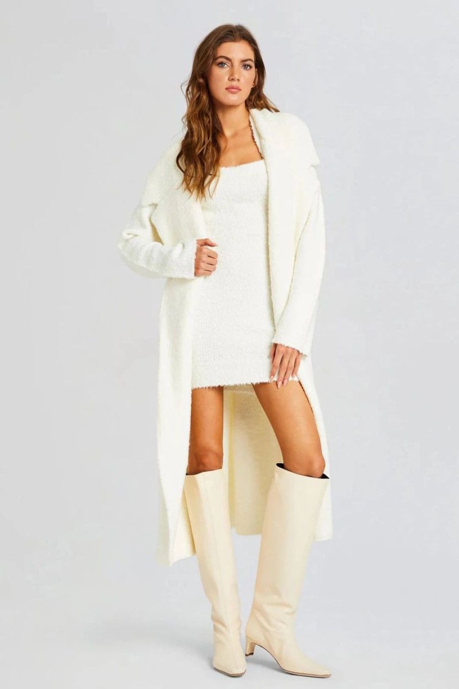 Women SEROYA Tops | Seroya Athena Robe In Winter White