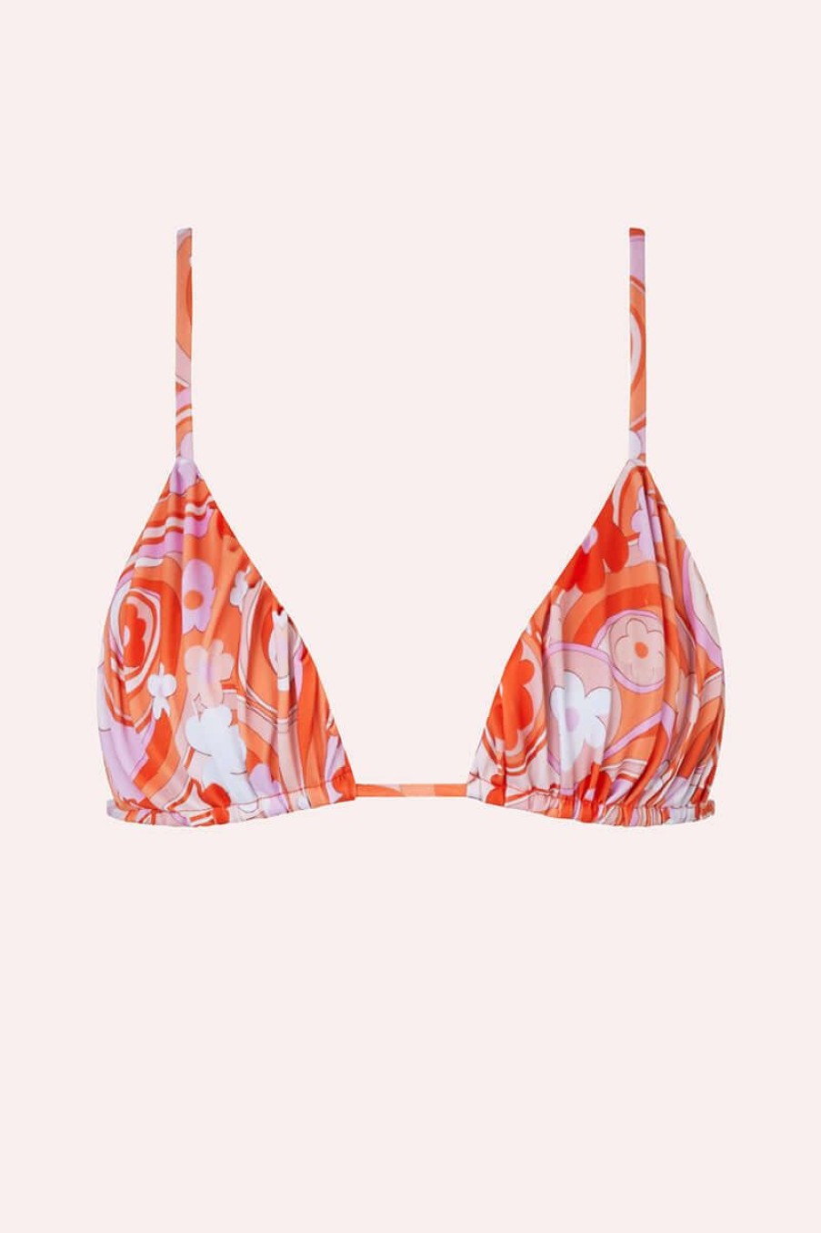 Women CIN CIN Swimwear & Coverups | Cin Cin Era Ruched Tri Bikini Top In Bloom