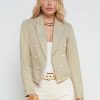 Women L'AGENCE Jackets & Coats | L'Agence Wayne Crop Double Breast Jacket In Sand Dune