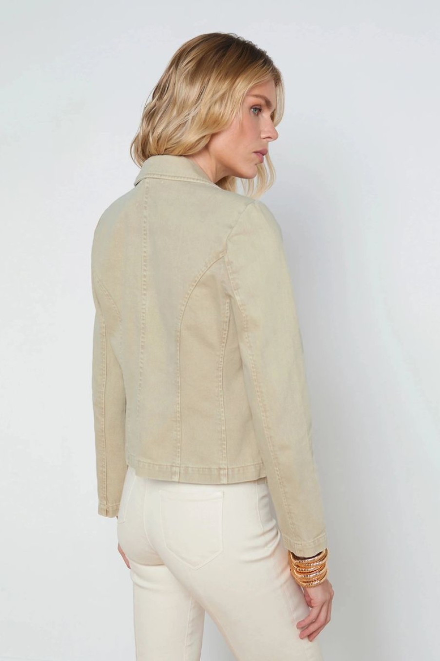 Women L'AGENCE Jackets & Coats | L'Agence Wayne Crop Double Breast Jacket In Sand Dune