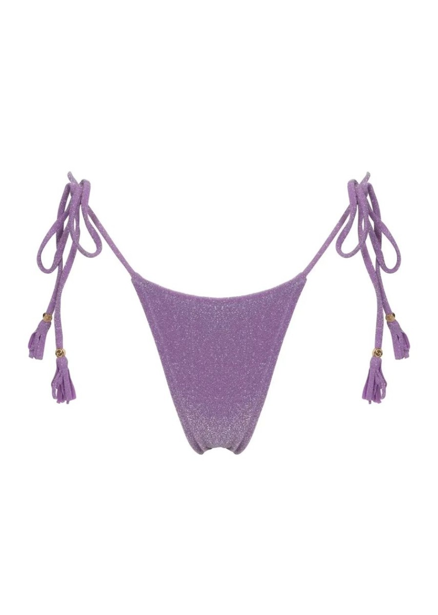 Women BANANHOT Swimwear & Coverups | Bananhot Emelie Bikini Bottom In Purple Lurex