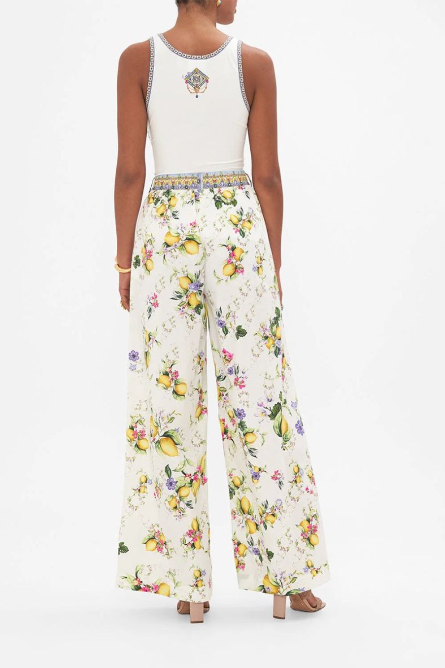 Women CAMILLA Pants | Camilla Wide Leg Waisted Pant In Caterina Spritz