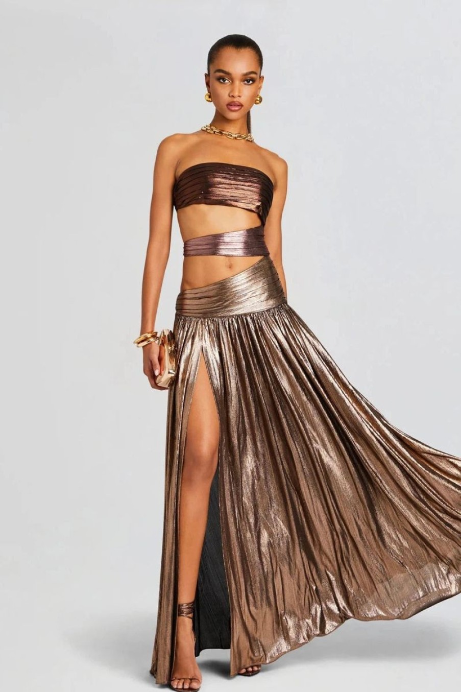 Women RETROFETE Dresses | Retrofete Lia Dress In Brown Ombre