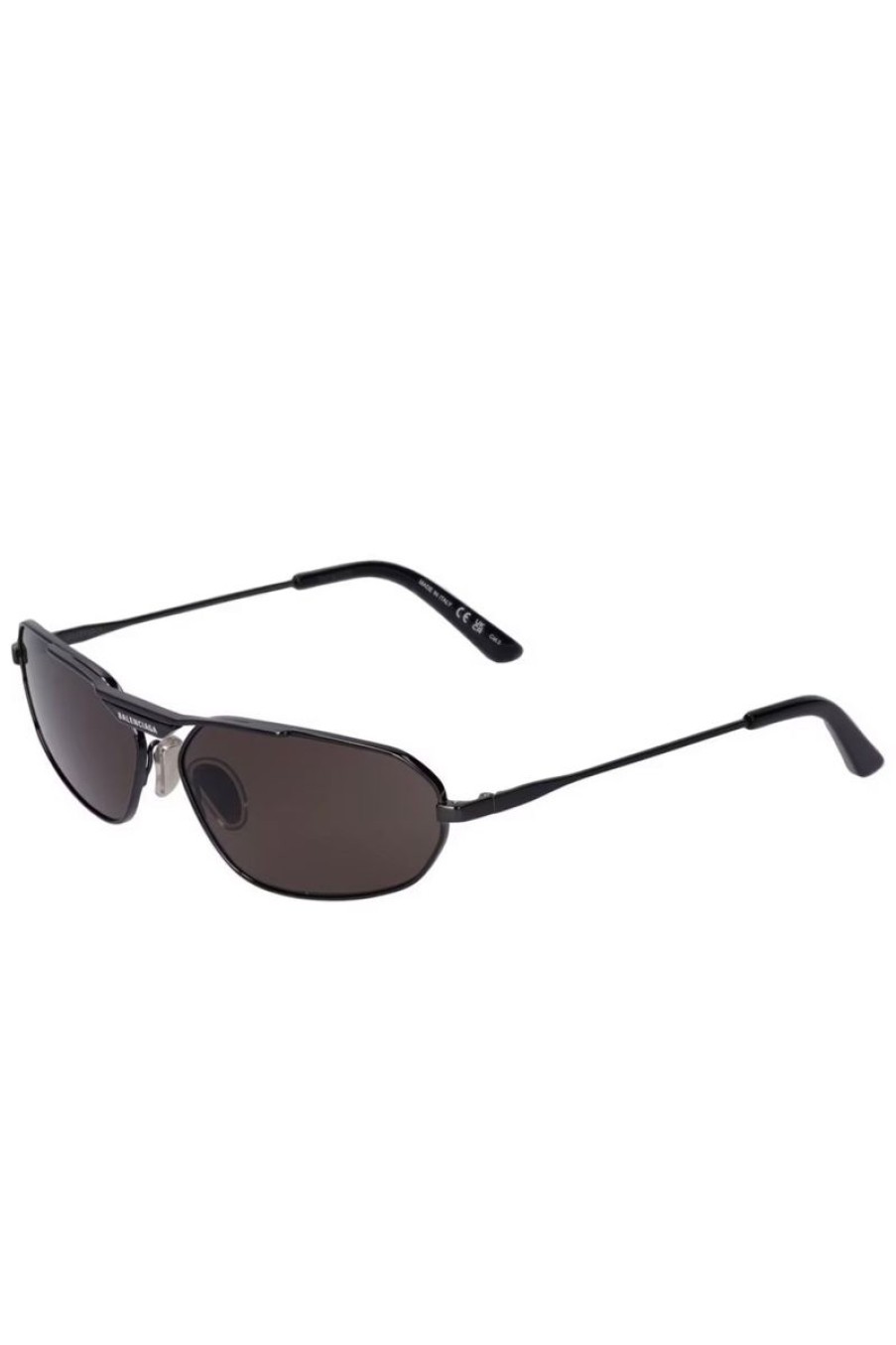 Women BALENCIAGA Sunglasses | Balenciaga Tag 2.0 Oval Sunglasses In Black/Grey