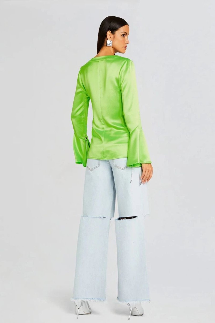 Women RETROFETE Tops | Retrofete Svea Blouse In Fresh Lime