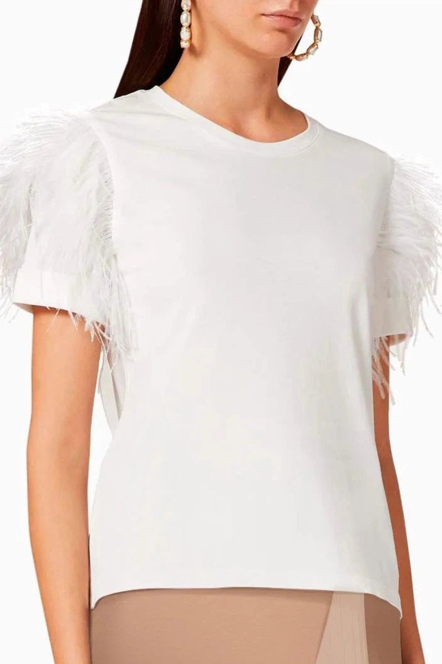 Women NO PISE LA GRAMA Tops | No Pise La Grama Amatista Tee In White