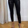 Women L'AGENCE Pants | L'Agence Akira Ultra High Rise Skinny In Noir Coated