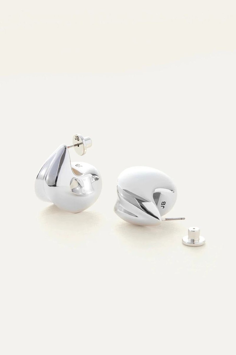 Women JENNY BIRD Jewelry | Jenny Bird Nouveaux Puff Earrings In Silver