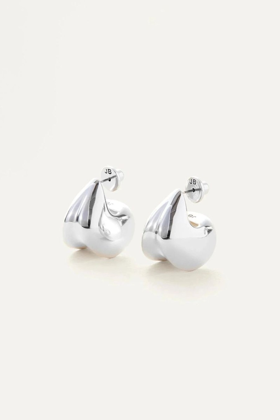 Women JENNY BIRD Jewelry | Jenny Bird Nouveaux Puff Earrings In Silver