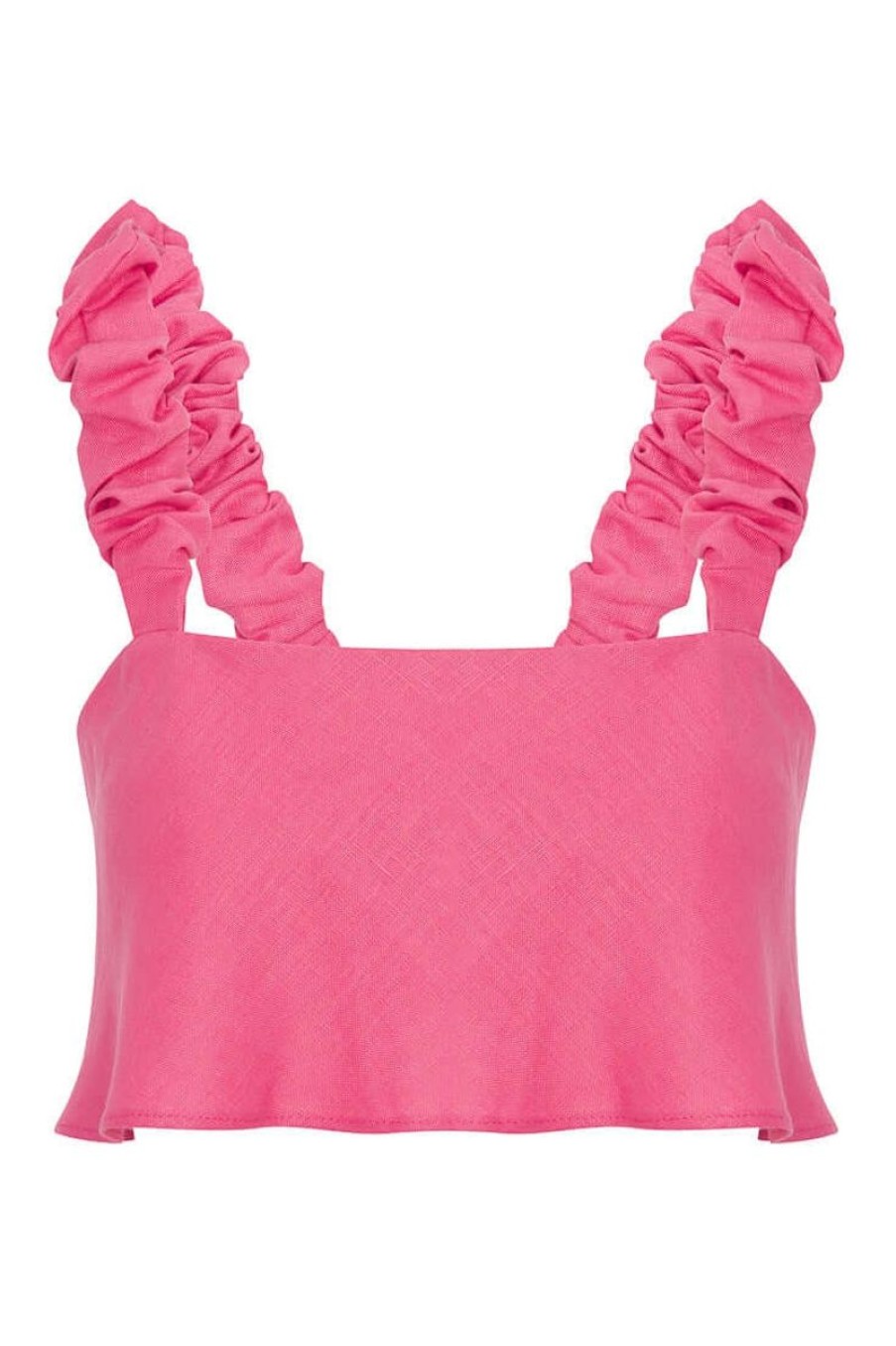 Women HEVRON Tops | Hevron Chelsea Crop Top In Bubblegum