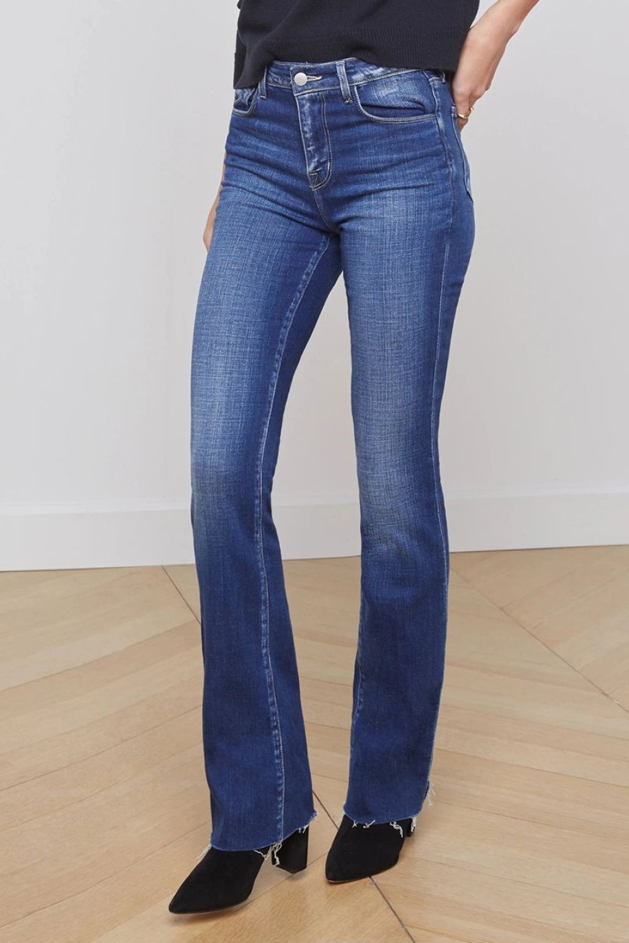 Women L'AGENCE Denim | L'Agence Ruth H/R Straight In Carson