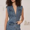 Women HEVRON Denim | Hevron Becca Denim Dress In Indigo