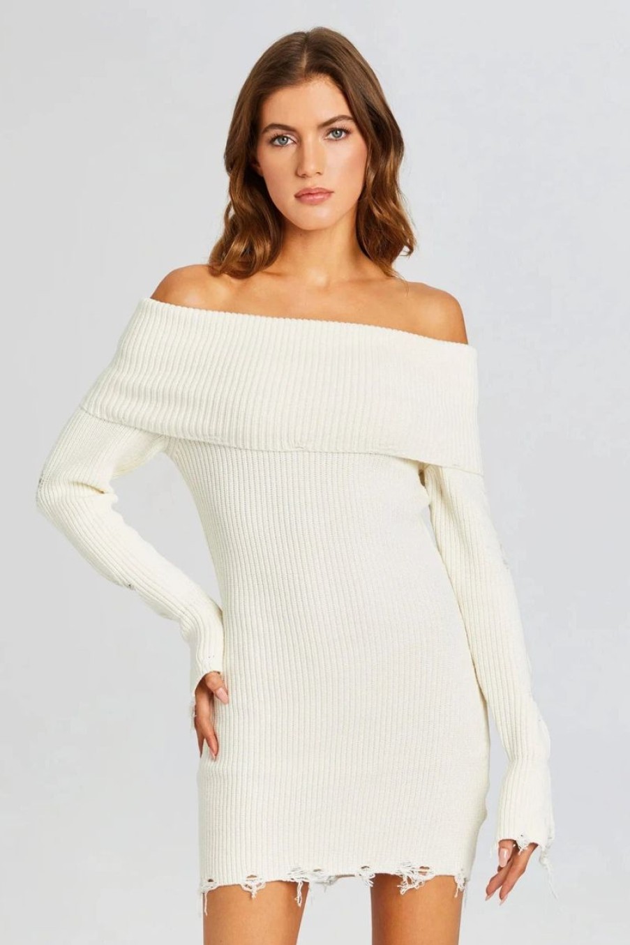 Women SEROYA Dresses | Seroya Everleigh Dress In Winter White