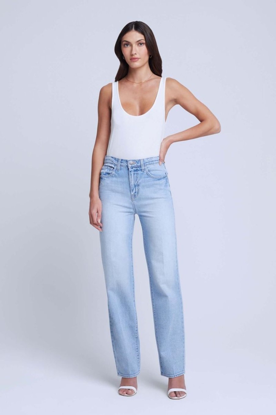 Women L'AGENCE Denim | L'Agence Jones Ultra H/R Stovepipe In Fontana