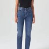 Women AGOLDE Denim | Agolde Riley Hi Rise Straight Crop In Sphere