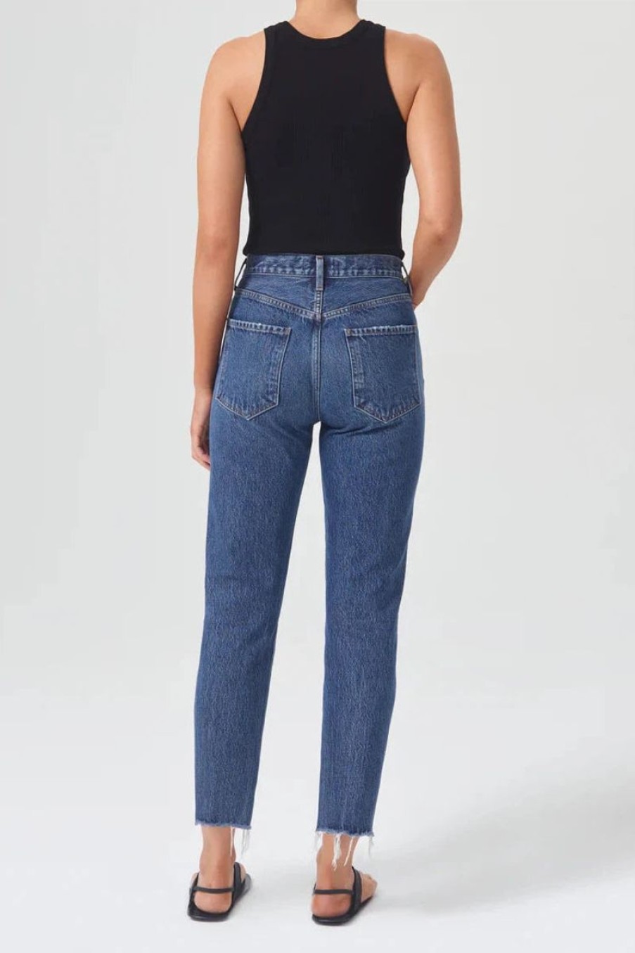 Women AGOLDE Denim | Agolde Riley Hi Rise Straight Crop In Sphere