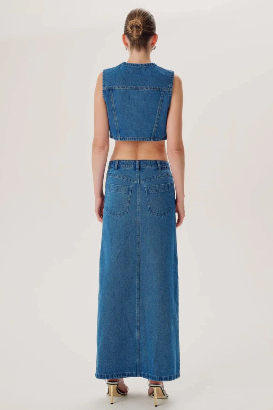 Women RONNY KOBO Skirts | Ronny Kobo Makena Skirt In Indigo Wash