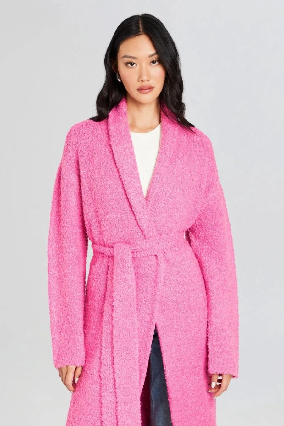 Women SEROYA Sweaters & Knits | Seroya Reed Cardigan In Malibu Pink