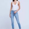 Women L'AGENCE Denim | L'Agence Margot High Rise Skinny In Melrose