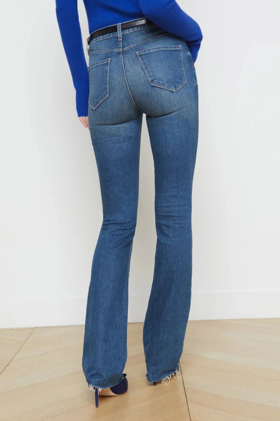 Women L'AGENCE Denim | L'Agence Ruth H/R Straight Raw In Woodbridge