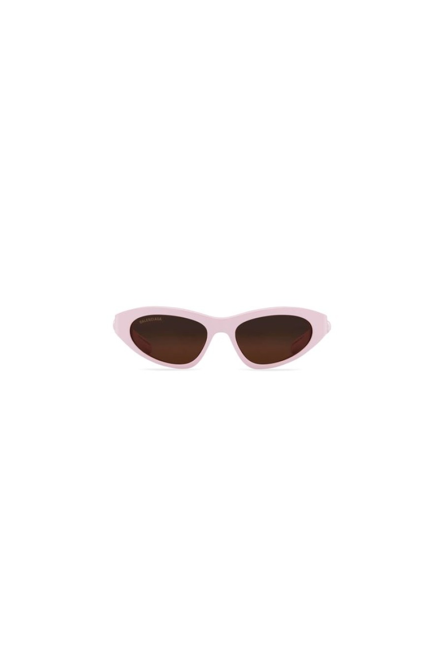 Women BALENCIAGA Sunglasses | Balenciaga Twist Cateye Sunglasses In Pink/Brown