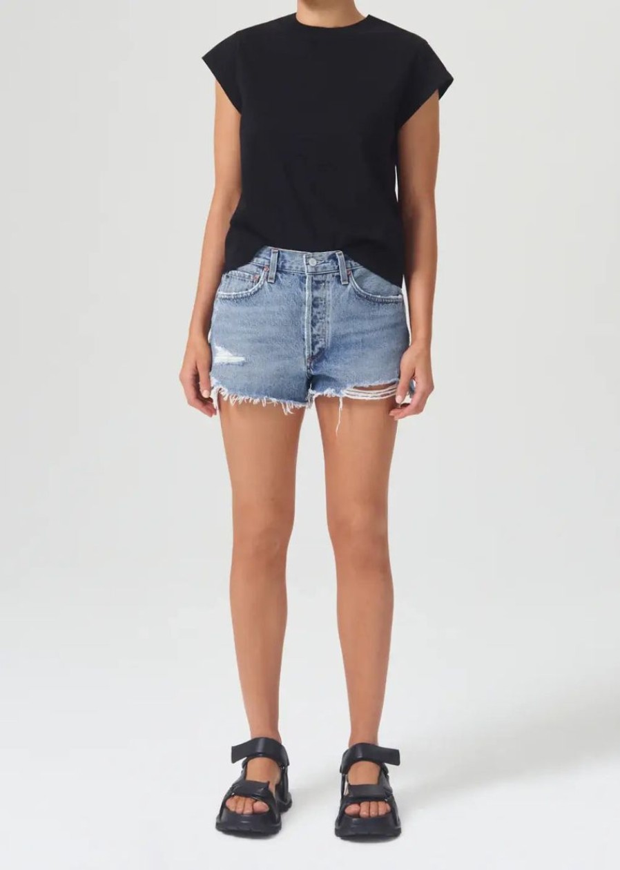 Women AGOLDE Denim | Agolde Parker Short In Grudge