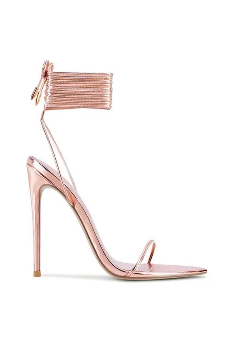 Women FEMME LA | Femme La Luce Minimale Sandal In Rose Gold