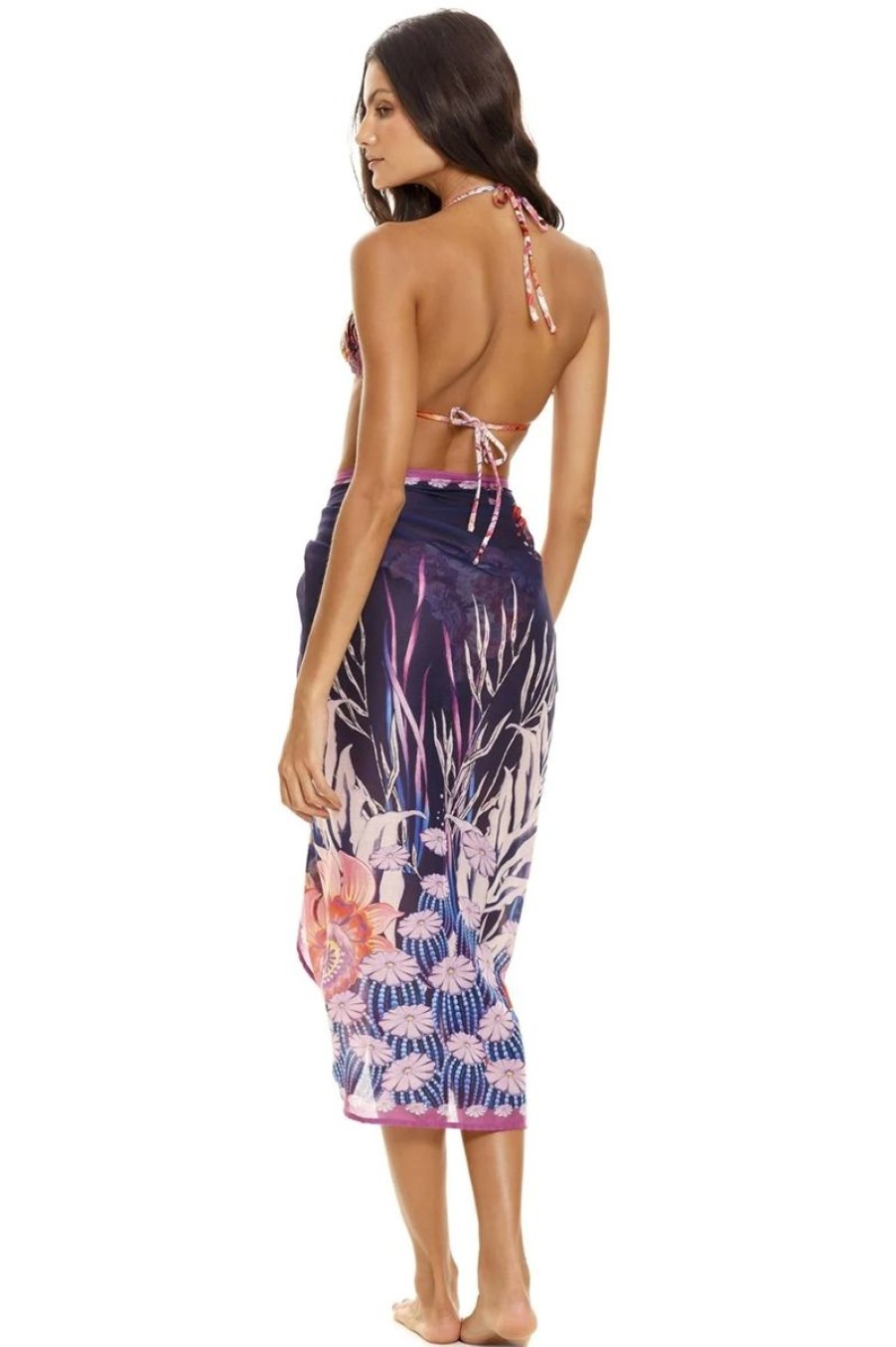 Women AGUA BENDITA Swimwear & Coverups | Agua Bendita Marine Pareo In Multicolor Boreal