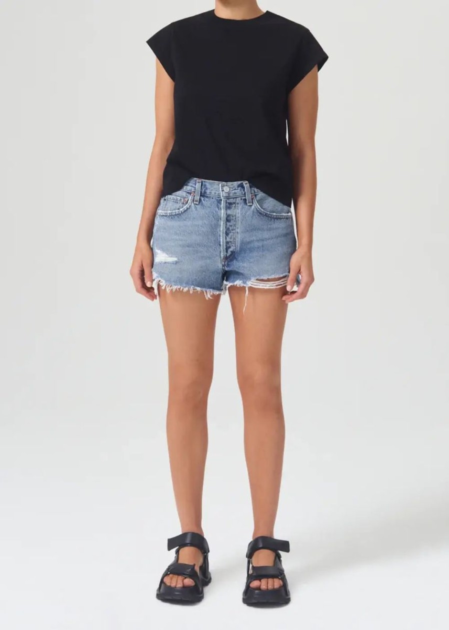 Women AGOLDE Shorts | Agolde Parker Short In Grudge