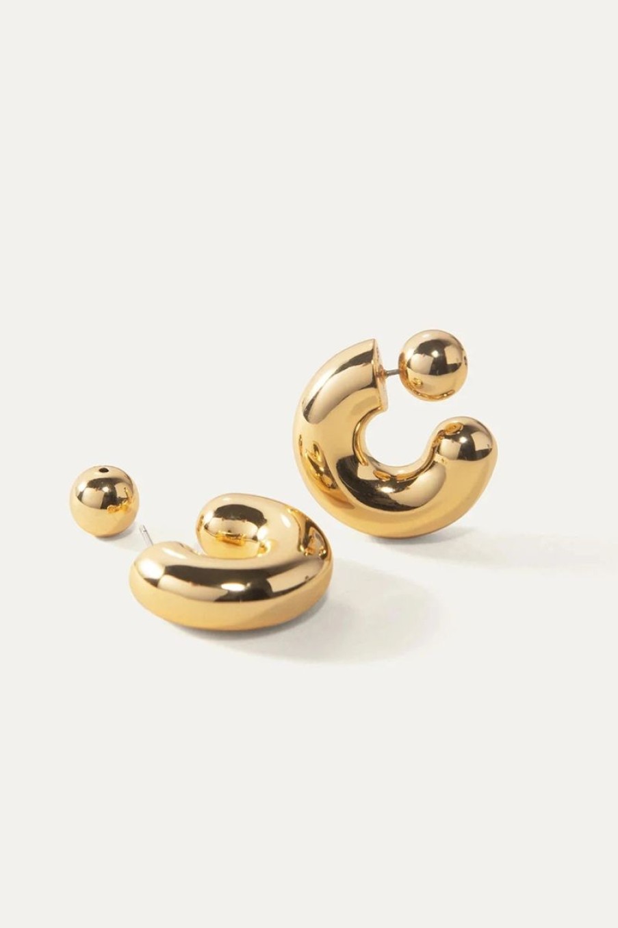 Women JENNY BIRD Jewelry | Jenny Bird Tome Large Hoop Earrings In Gold