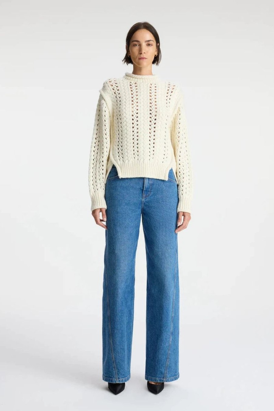 Women A.L.C. Tops | A.L.C. Chandler Wool Sweater In Off White