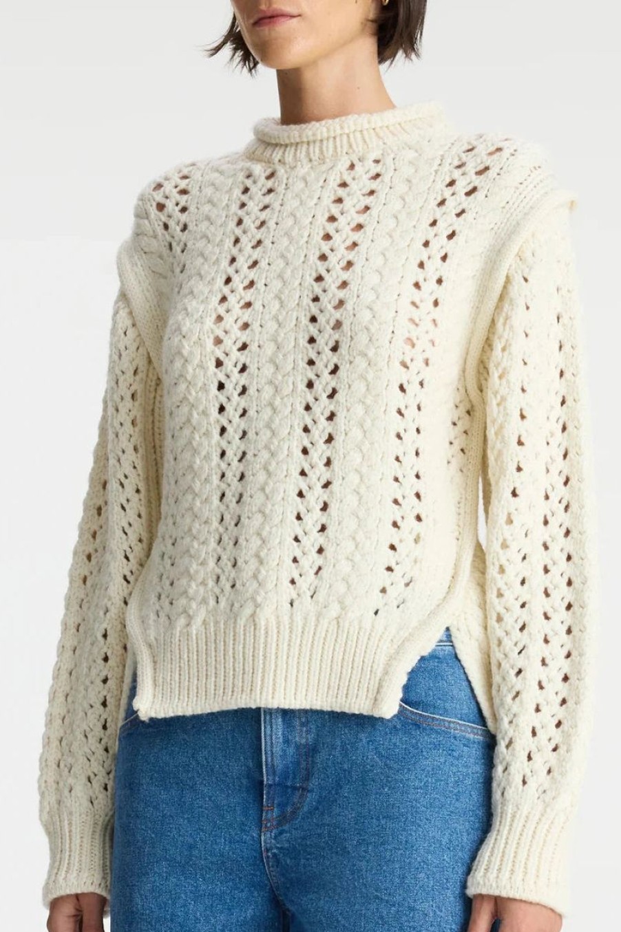 Women A.L.C. Tops | A.L.C. Chandler Wool Sweater In Off White