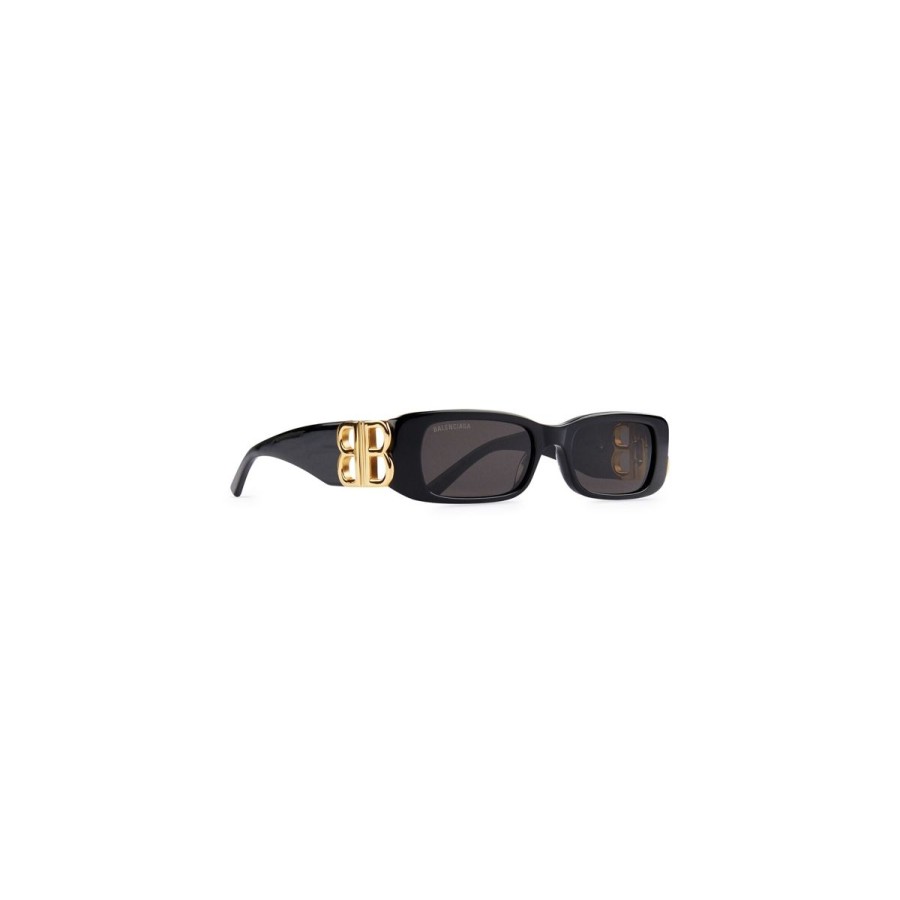 Women BALENCIAGA Sunglasses | Balenciaga Dynasty Rectangle Sunglasses In Black/Grey