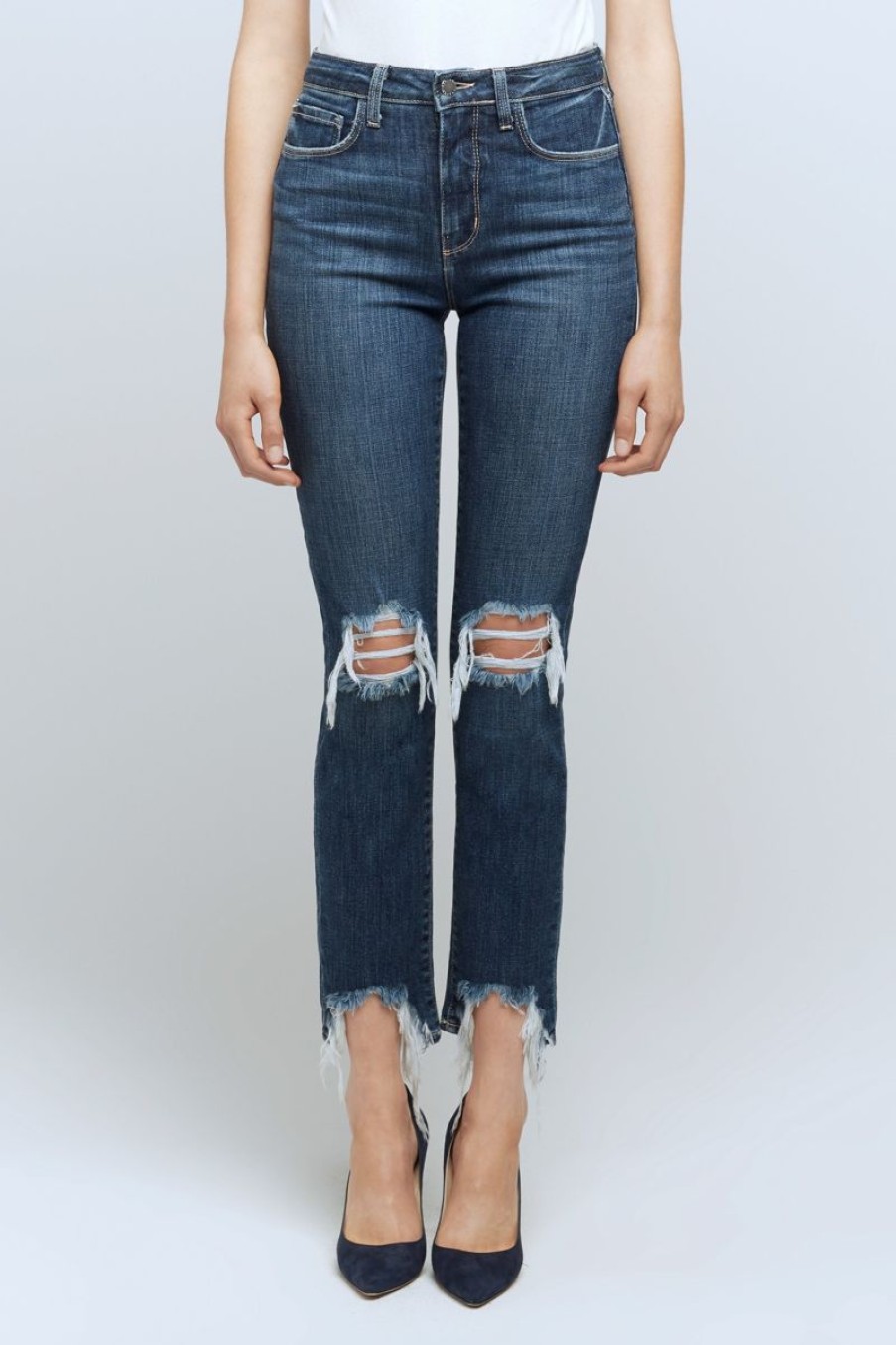 Women L'AGENCE Denim | L'Agence Highline In Encina