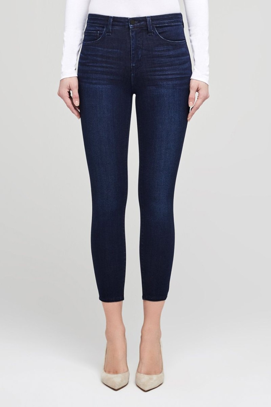 Women L'AGENCE Denim | L'Agence Margot High Rise Skinny In Marino Blue