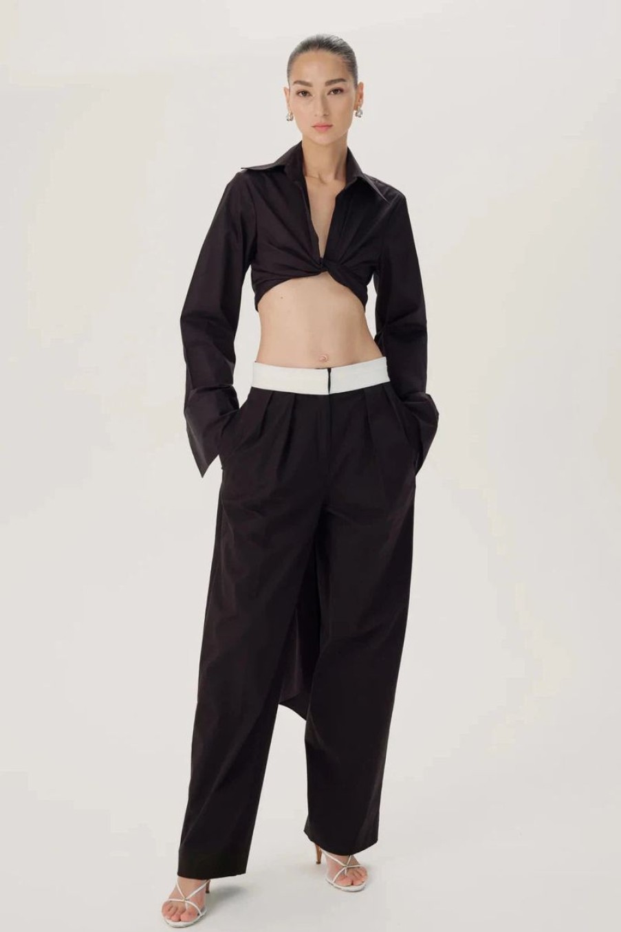 Women RONNY KOBO Pants | Ronny Kobo Tamira Pant In Jet Black