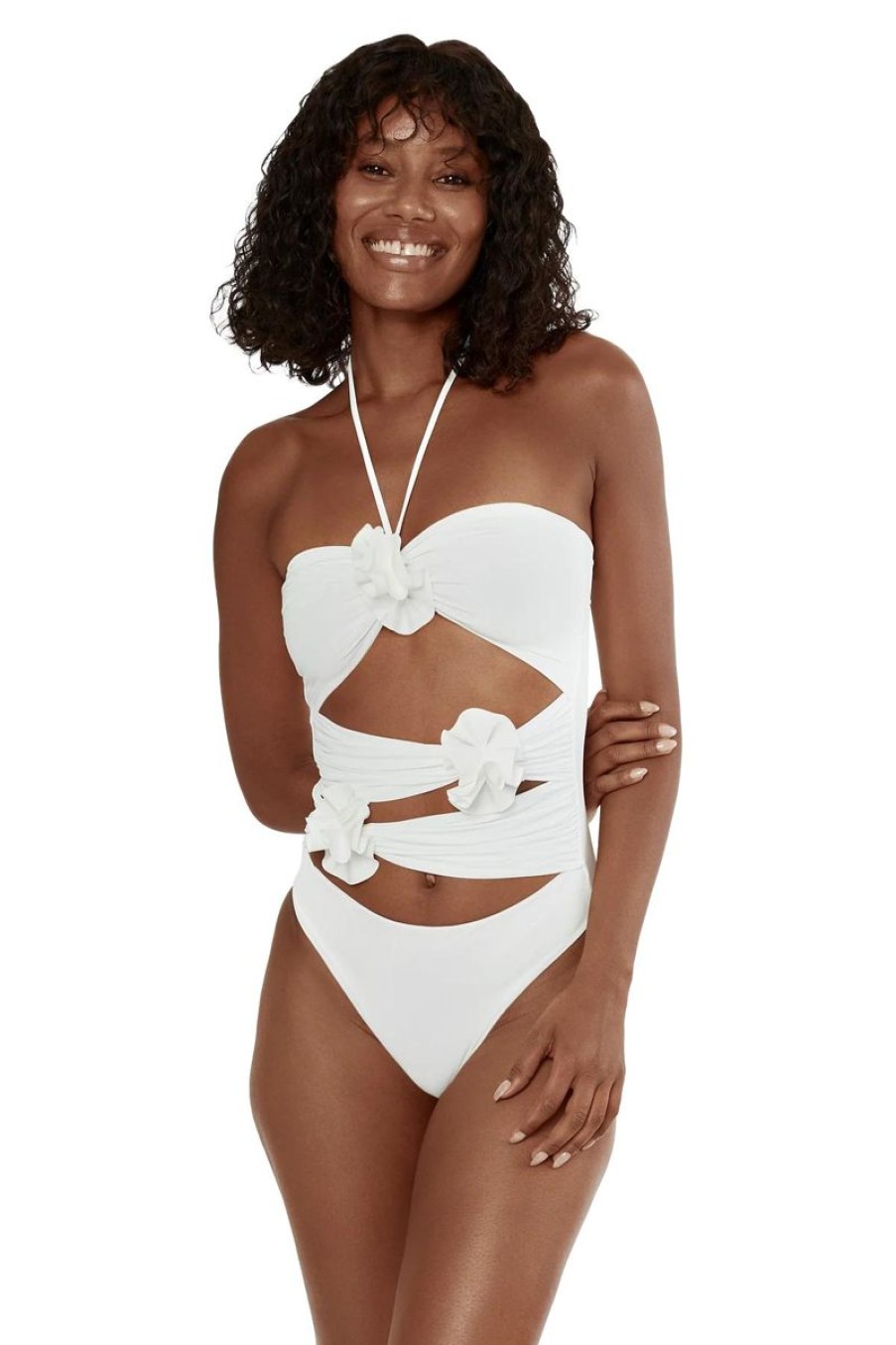 Women MAYGEL CORONEL Swimwear & Coverups | Maygel Coronel Trinitaria One Piece In Off White