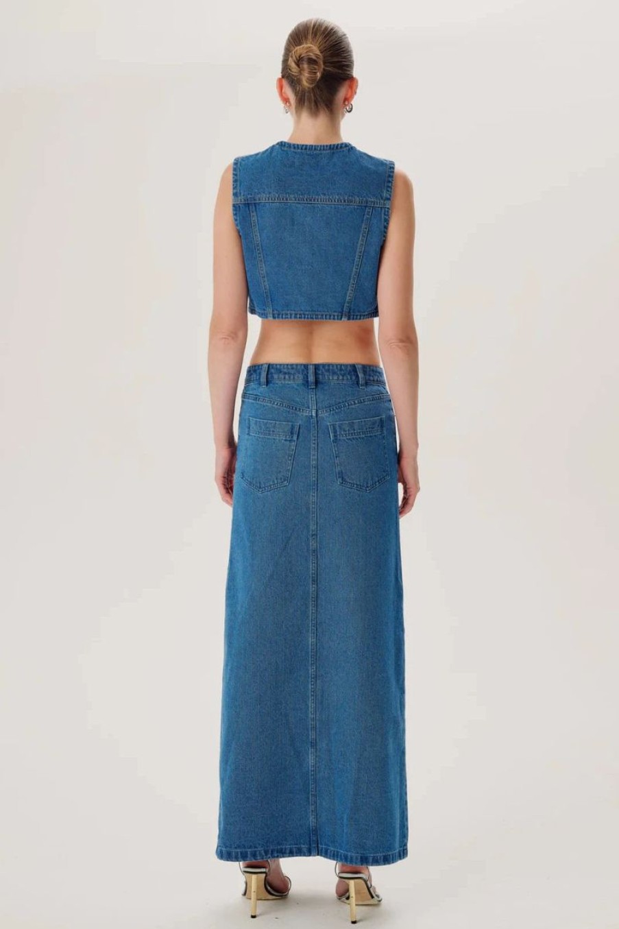 Women RONNY KOBO Tops | Ronny Kobo Guise Vest In Indigo Wash