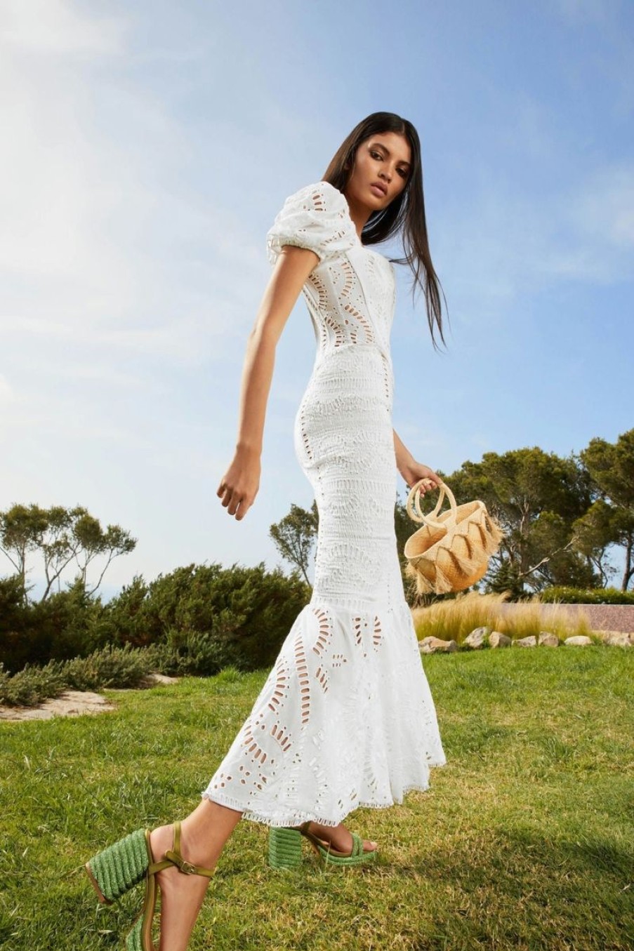 Women CHARO RUIZ IBIZA Skirts | Charo Ruiz Ibiza Fray Long Skirt In White