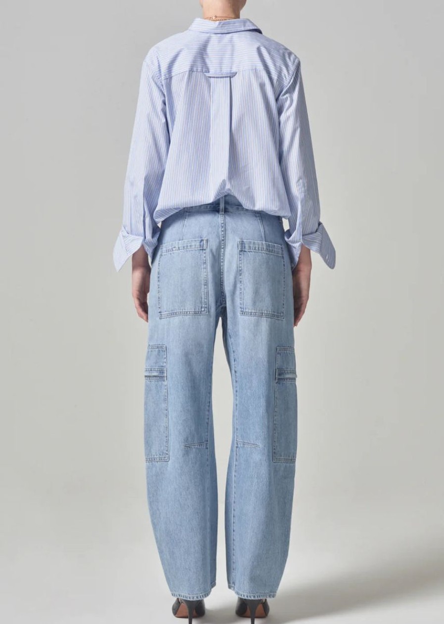 Women CITIZENS OF HUMANITY Denim | Citizens Of Humanity Marcelle Low Slung Cargo Jeans In Cloud Nine